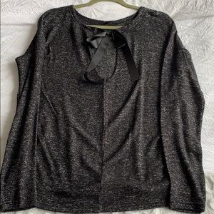 Grey Sweater with Bow Detail On Back